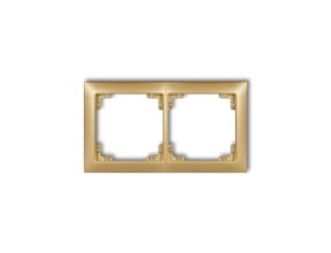 DECO Ramka uniwersalna podwójna z tworzywa DECO Soft złoty 29DRSO-2