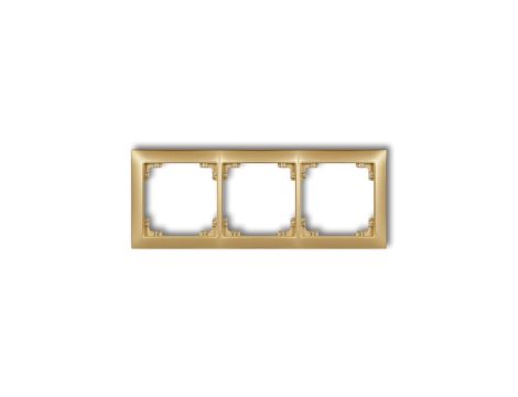 DECO Ramka uniwersalna potrójna z tworzywa DECO Soft złoty 29DRSO-3
