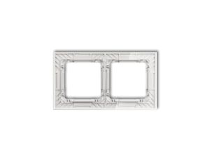 DECO Ramka uniwersalna podwójna transparentna DECO Art - efekt szkła (ramka: transparentna spód: biały) transparentny 52-0-DRS-