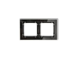 DECO Ramka uniwersalna podwójna transparentna DECO Art - efekt szkła (ramka: transparentna spód: czarny) transparentny 52-12-DR