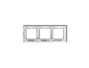 DECO Ramka uniwersalna potrójna transparentna DECO Art - efekt szkła (ramka: transparentna spód: biały) transparentny 52-0-DRS-
