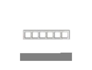 DECO Ramka uniwersalna sześciokrotna transparentna DECO Art - efekt szkła (ramka: transparentna spód: biały) transparentny 52-0