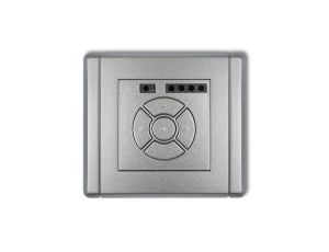 FLEXI Elektroniczny sterownik roletowy (przycisk centralny/dodatkowy) srebrny metalik 7FSR-6