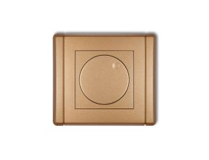 FLEXI Elektroniczny regulator oświetlenia przyciskowo-obrotowy do lamp LED złoty metalik 8FRO-2