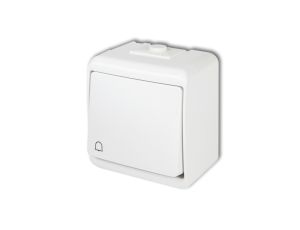 JUNIOR Przycisk /dzwonek/ biały IP54 WHE-4