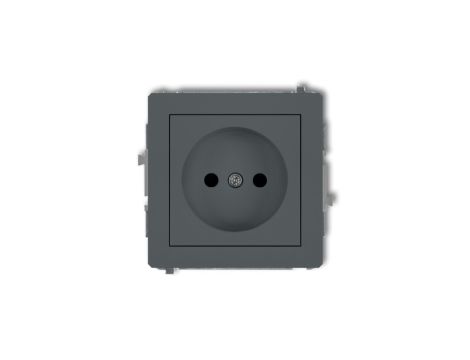 DECO Gniazdo pojedyncze b/u grafitowy mat 28DGP-1p