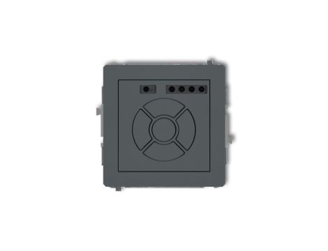 DECO Sterownik roletowy elektroniczny (przycisk centralny/dodatkowy) grafitowy mat 28DSR-6