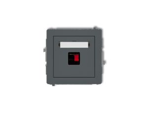 DECO Gniazdo głośnikowe pojedyncze grafitowy mat 28DGG-1