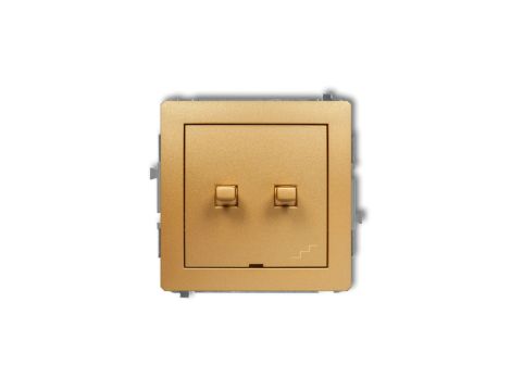 DECO Łącznik jednobiegunowy ze schodowym (wspólne zasilanie) w stylu amerykańskim złoty 29DWPUS-10.1