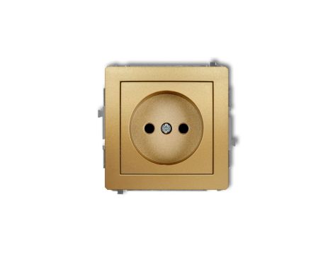 DECO Gniazdo pojedyncze b/u złoty 29DGP-1p