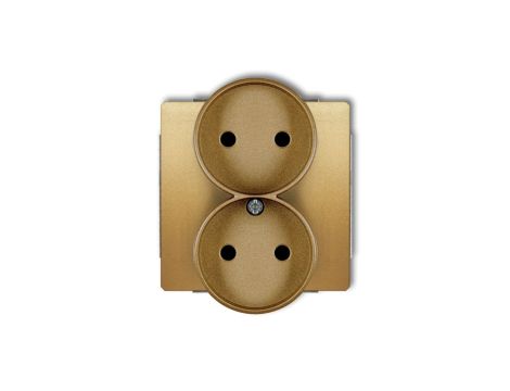 DECO Gniazdo podwójne do ramki złoty 29DGPR-2p