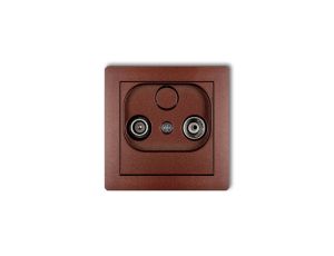 DECO Gniazdo antenowe RTV końcowe w szeregu gniazd przelotowych 6dB złoty 29DG6K