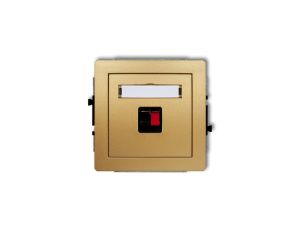 DECO Gniazdo głośnikowe pojedyncze złoty 29DGG-1