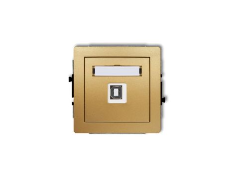 DECO Gniazdo pojedyncze USB-AB 2.0 złoty 29DGUSB-3