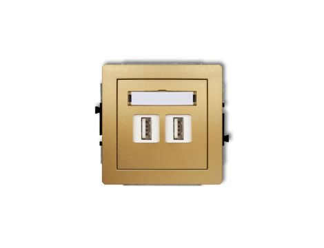 DECO Gniazdo podwójne 2xUSB-AA 3.0 złoty 29DGUSB-6