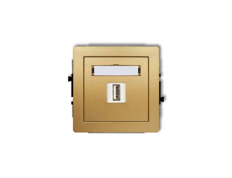 DECO Ładowarka USB pojedynczej, 5V, 1A złoty 29DCUSB-1