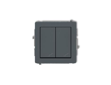 DECO Łącznik podwójny schodowy grafitowy mat 28DWP-33