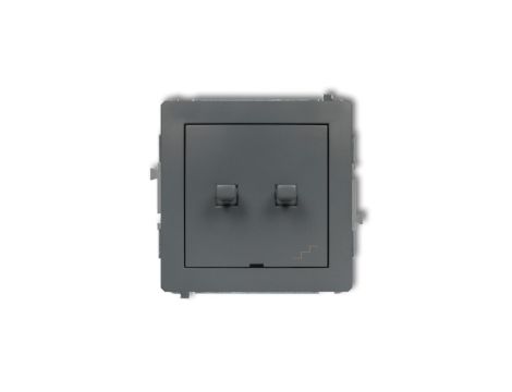 DECO Łącznik jednobiegunowy ze schodowym (osobne zasilanie) w stylu amerykańskim grafitowy mat 28DWPUS-10.2