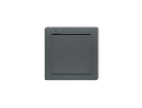 DECO Nadajnik 1-klawiszowy 2-kanałowy z czujnikiem temperatury do systemu Exta Life grafitowy mat 28DEL-1