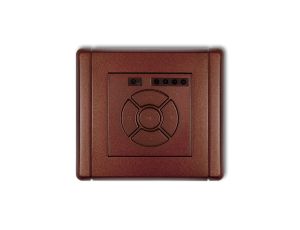 FLEXI Elektroniczny sterownik roletowy (przycisk centralny/dodatkowy) brązowy metalik 9FSR-6
