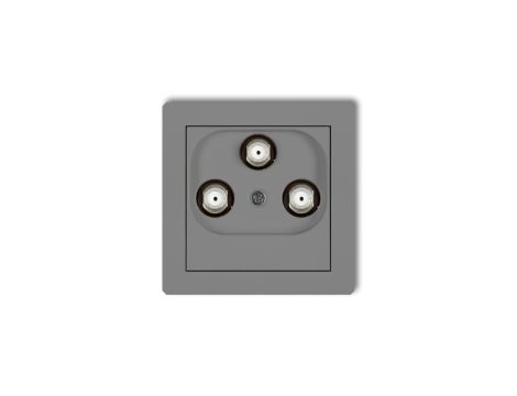DECO Gniazdo multimedialne 3F DATA (UPC) szary mat 27DGMU
