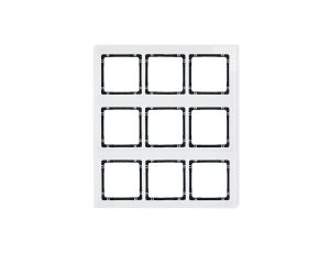DECO Ramka modułowa 9 krotna (3 poziom, 3 pion) - efekt szkła (ramka biała spód czarny) biały 0-12-DRSM-3x3
