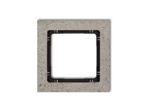 DECO Ramka uniwersalna pojedyncza - beton (ramka: jasnoszara spód: czarny) jasny szary 27-12-DRB-1