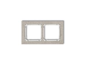DECO Ramka uniwersalna podwójna - beton (ramka: jasnoszara spód: biały) jasny szary 27-0-DRB-2