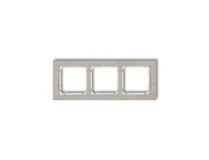 DECO Ramka uniwersalna potrójna - beton (ramka: jasnoszara spód: biały) jasny szary 27-0-DRB-3