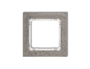 DECO Ramka uniwersalna pojedyncza - beton (ramka: ciemnoszary spód: biały) ciemny szary 28-0-DRB-1