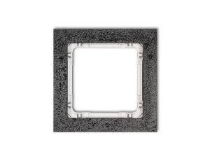 DECO Ramka uniwersalna pojedyncza - beton (ramka: antracytowa spód: biały) antracyt 11-0-DRB-1