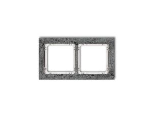 DECO Ramka uniwersalna podwójna - beton (ramka: antracytowa spód: biały) antracyt 11-0-DRB-2