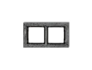 DECO Ramka uniwersalna podwójna - beton (ramka: antracytowa spód: czarny) antracyt 11-12-DRB-2