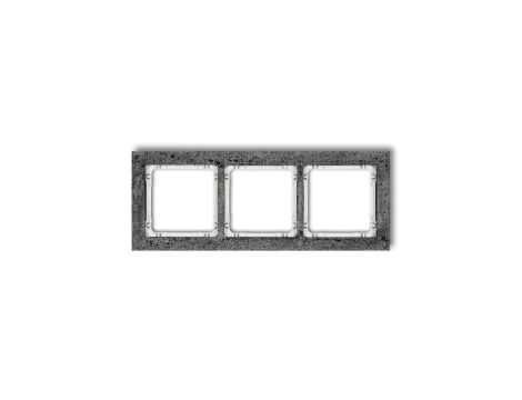 DECO Ramka uniwersalna potrójna - beton (ramka: antracytowa spód: biały) antracyt 11-0-DRB-3