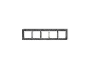 DECO Ramka uniwersalna pięciokrotna - beton (ramka: antracytowa spód: biały) antracyt 11-0-DRB-5