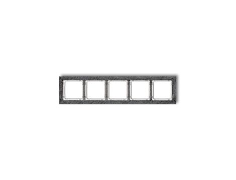 DECO Ramka uniwersalna pięciokrotna - beton (ramka: antracytowa spód: biały) antracyt 11-0-DRB-5
