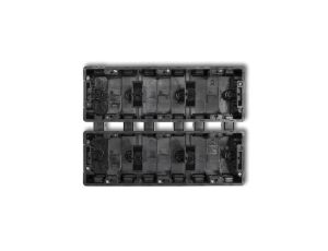 DECO Puszka instalacyjna podtynkowa 6 krotna (3 poziom, 2 pion) czarny DPM-3x2