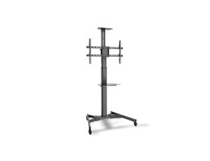Stojak mobilny pojedynczy z półką 1xLCD max 70 cali max 50kg VESA max 600x400 DA-90370