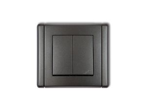 FLEXI Łącznik jednobiegunowy ze schodowym (osobne zasilanie) grafitowy 11FWP-10.2