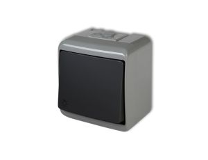 JUNIOR Przycisk /światło/ podświetlany popielaty / grafitowy 30WHE-5L