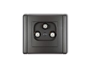 FLEXI Gniazdo multimedialne 3F DATA (UPC) grafitowy 11FGMU