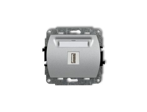 TREND Gniazdo pojedyncze USB-AA srebrny metalik 7GUSB-1