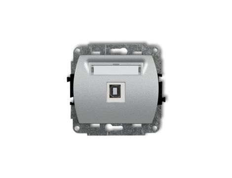 TREND Gniazdo pojedyncze USB-AB srebrny metalik 7GUSB-3