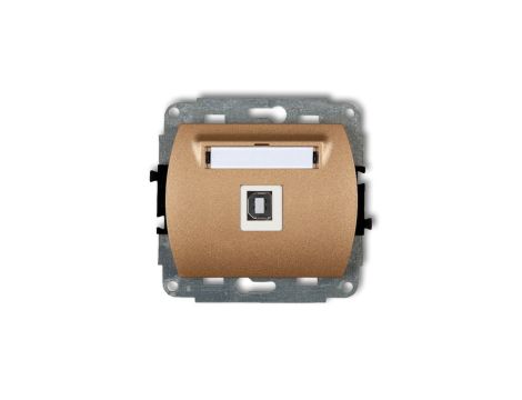 TREND Gniazdo pojedyncze USB-AB złoty metalik 8GUSB-3