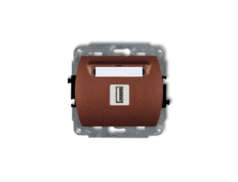 TREND Gniazdo pojedyncze USB-AA brĄzowy metalik 9GUSB-1