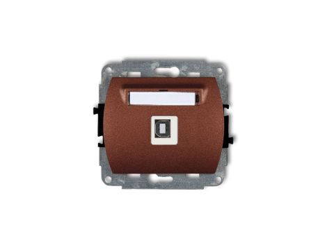 TREND Gniazdo pojedyncze USB-AB brĄzowy metalik 9GUSB-3