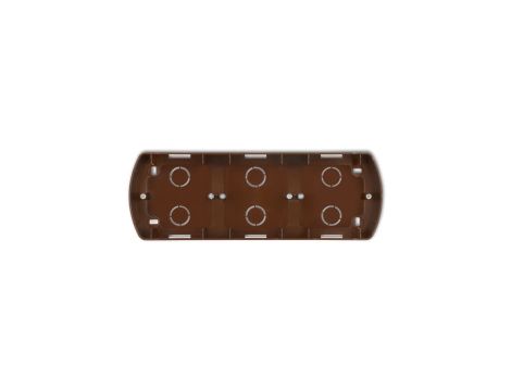 TREND Puszka montażowa pozioma potrójna brĄzowy metalik 9PTH-3