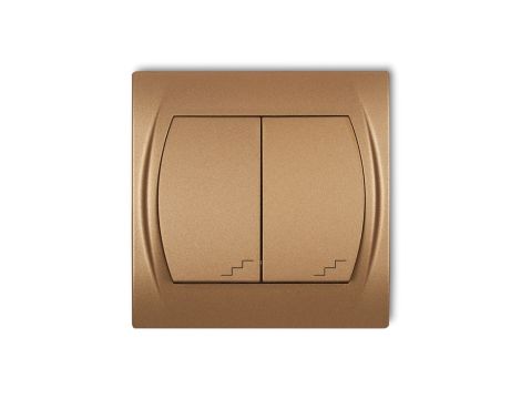 LOGO Łącznik podwójny schodowy złoty metalik 8LWP-33
