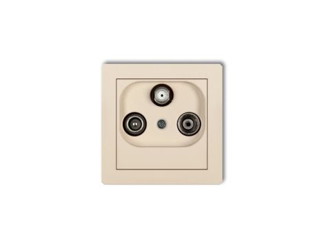 DECO Gniazdo antenowe RTV-SAT końcowe (2 wejścia antenowe) beżowy 1DGST