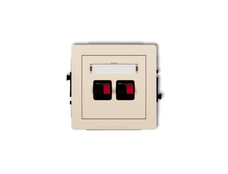 DECO Gniazdo głośnikowe podwójne beżowy 1DGG-2